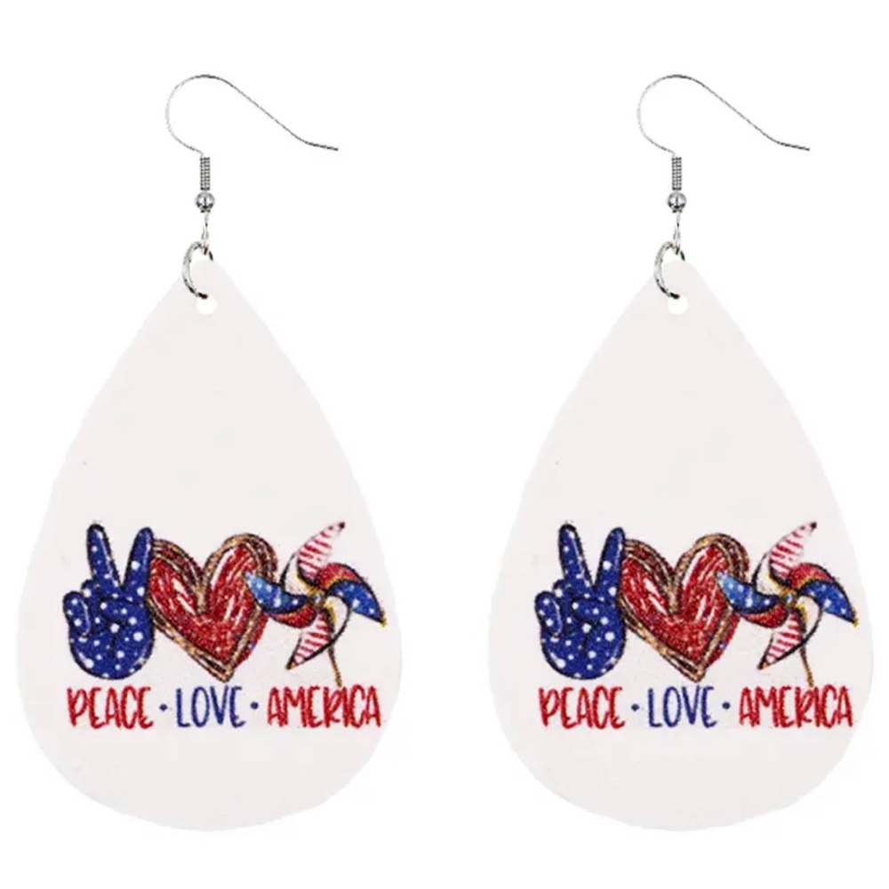 ✌️♥️🇺🇸 4 of July Earrings